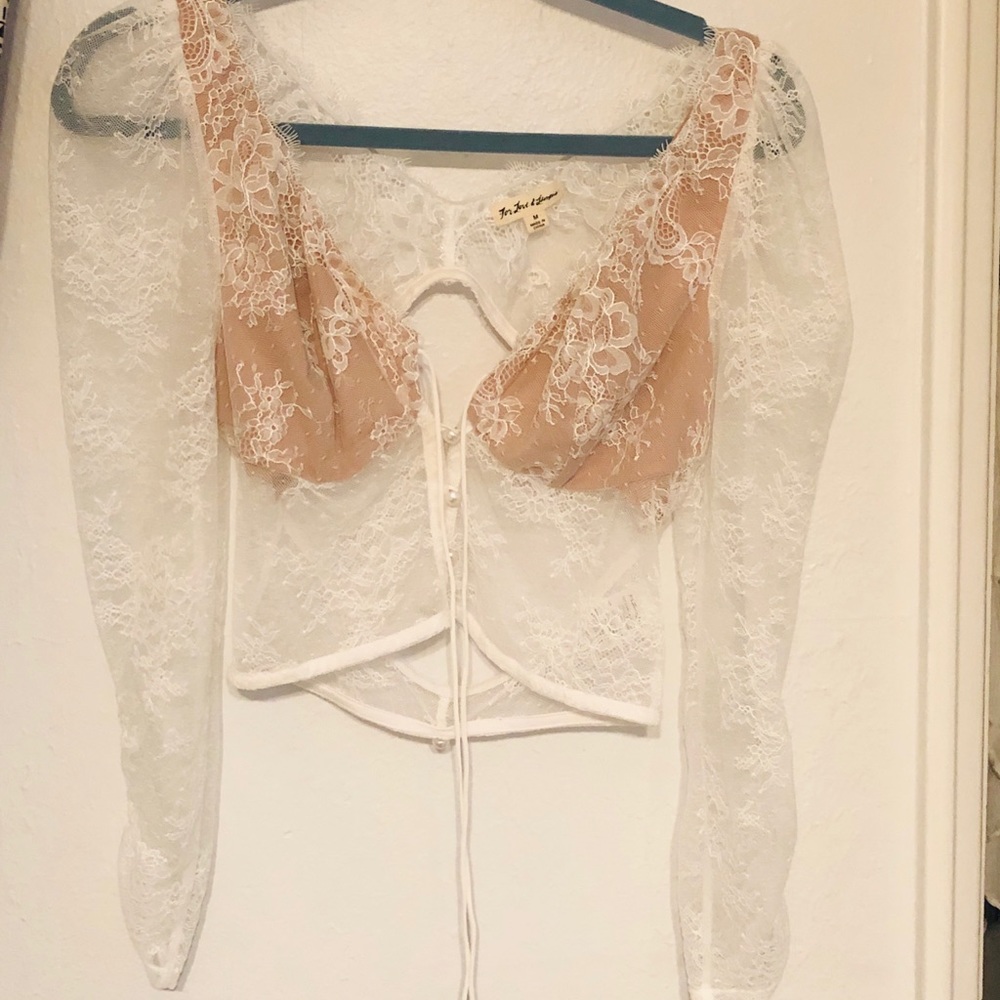 COPY - Lace transparent blouse - Picture 2 of 4